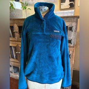Patagonia Blue Fleece Pullover Jacket Outerwear
